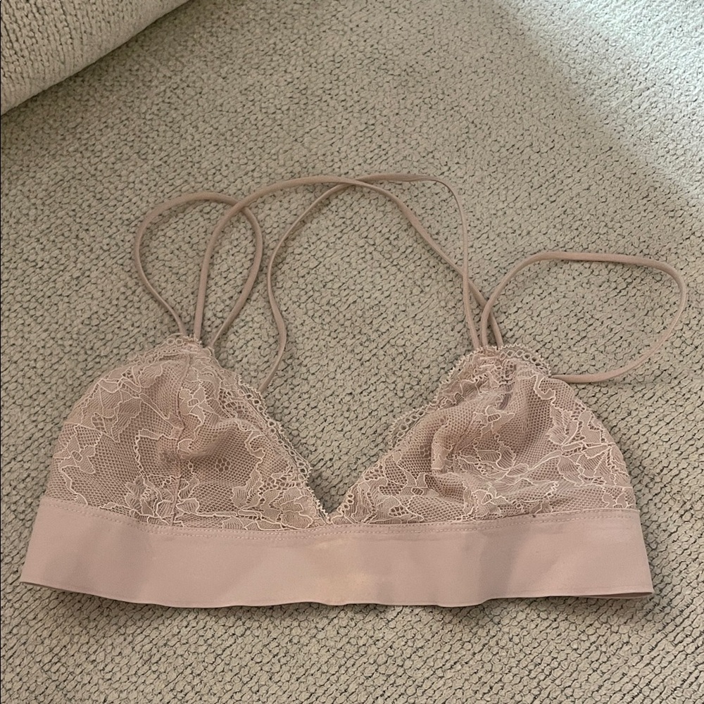 Urban Outfitters Lace Bralette in Blush Pink